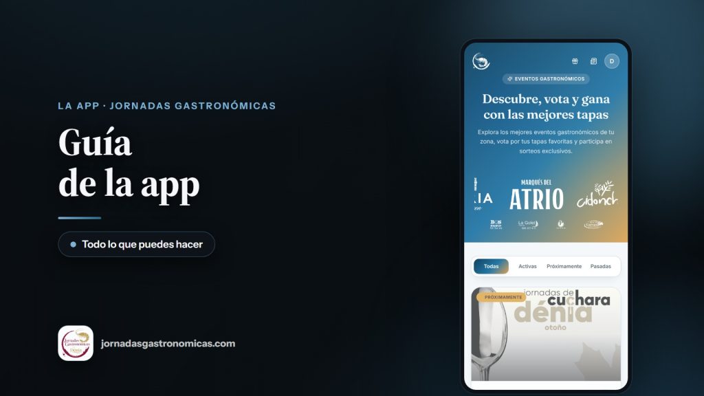 Guia de la app de las Jornadas Gastronomicas