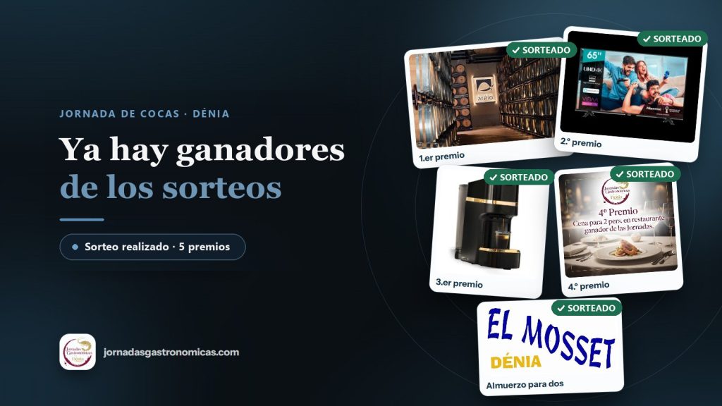 Ya hay ganadores de los sorteos de la Jornada de Cocas de Dénia